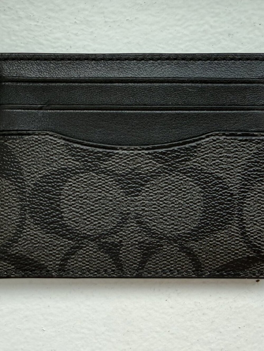 COACH Signature Flat Card Case